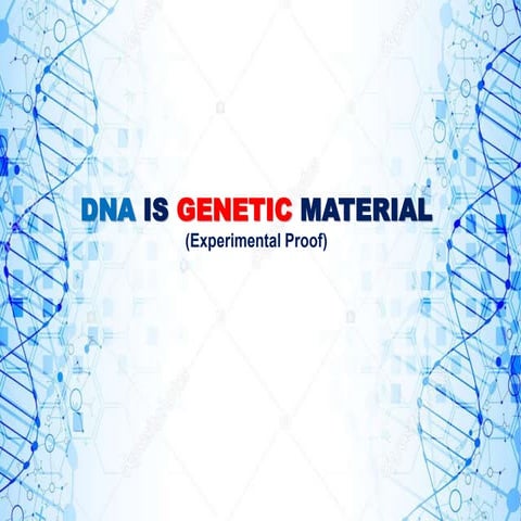 DNA IS GENETIC MATERIAL(Experimental Proof).pptx