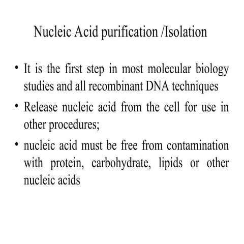DNADeoxyribonucleicacidIsolation methods