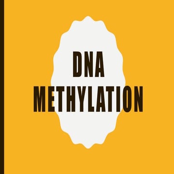 Dna methylation ppt