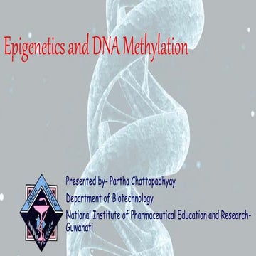 Dna methylation and epigenetics