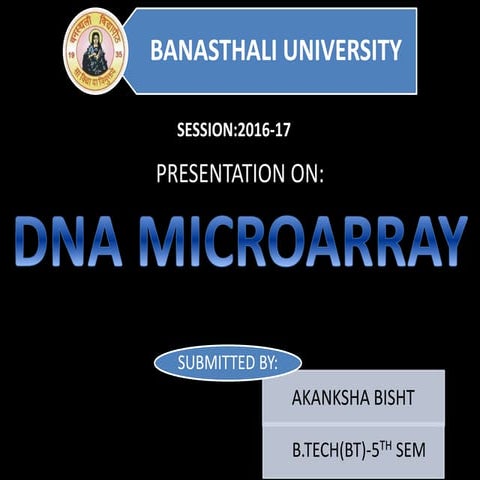 DNA Microarray and its Methodology