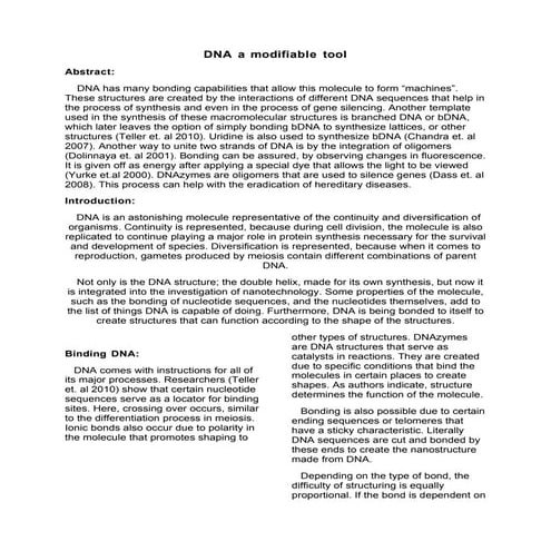 Self assembly of dna | PPTX