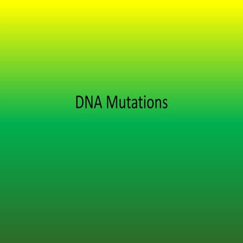Dna mutations | PPT