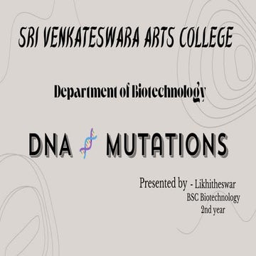 DNA Mutations and it's types and mutagens