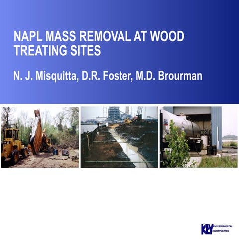 Coal Tar DNAPL Mass Removal - Monterey Conference, Neale Misquitta, Key Envir...