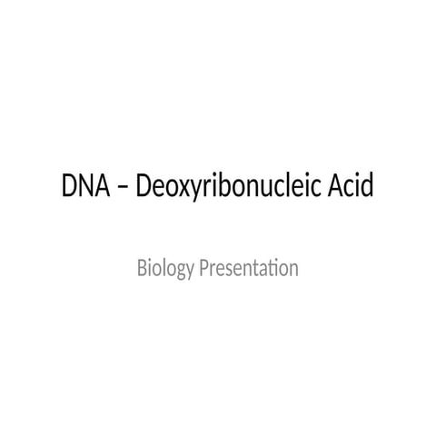 Introduction to DNA | PPTX