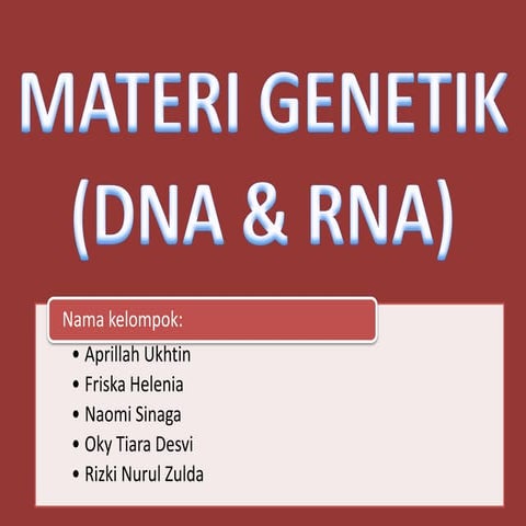 Materi Genetik (DNA & RNA)