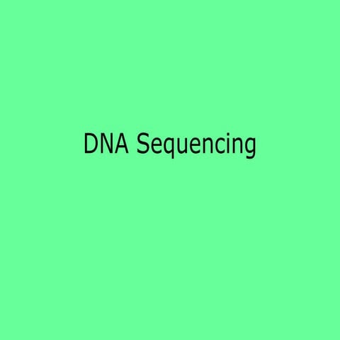 Dna sequencing