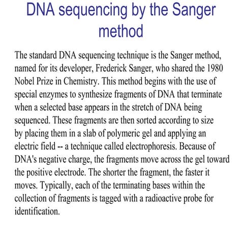 Dna sequencing