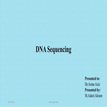 Dna sequencing methods