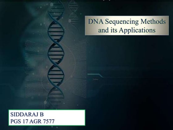 Dna sequencing ppt
