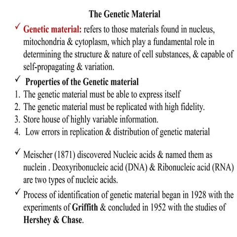 DNA Structure and Replication From Principle Of Genetics | PPT