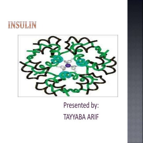 Insulin as therapeutic protein.