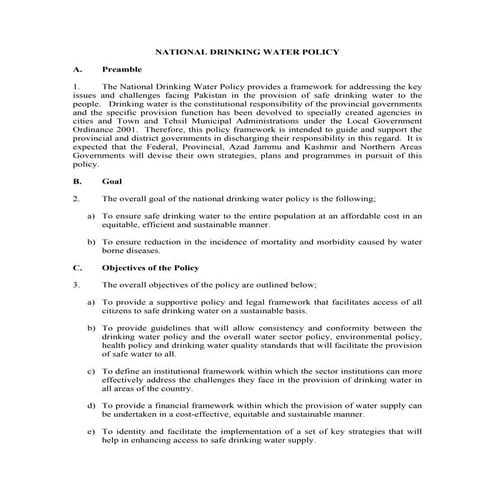 D national drinking_water_policy | PDF