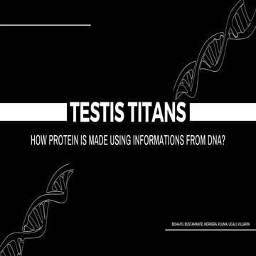 HOW PROTEIN IS MADE USING INFORMATIONS FROM DNA?