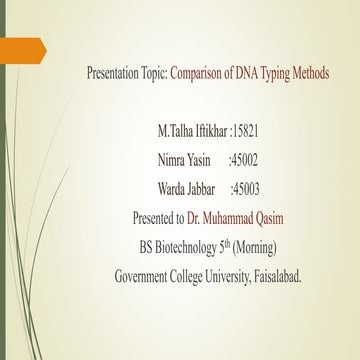 Dna typing methods