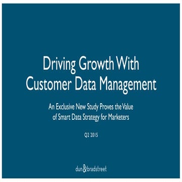 Customer Data Management: The Time is Now 