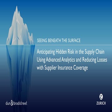 Global Management: Seeing Beneath The Surface Seeing Beneath The Surface - Understand Supply Chain Disruption | PPT