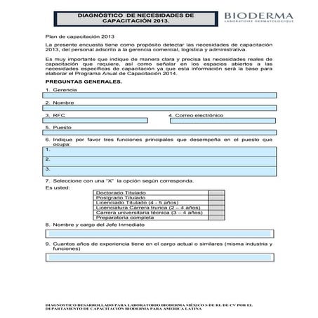 Cuestionario dnc word | PDF