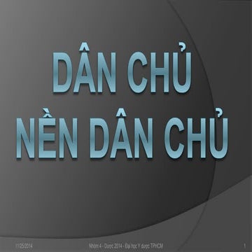 thuyet trinh ve Dan chu