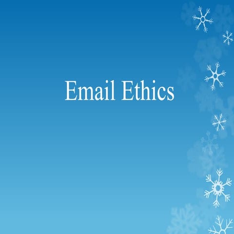 Email Ethics 