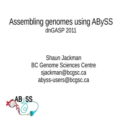 Assembling genomes using ABySS