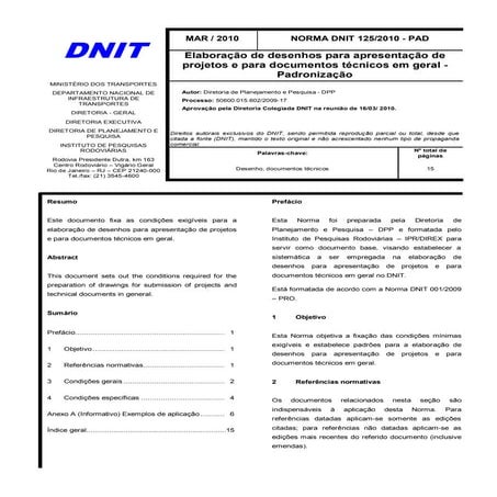 Dnit 125 2010 | PDF