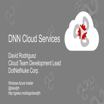 Dnn europe 2013   dnn cloud - no video