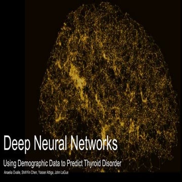 Predicting Thyroid Disorder with Deep Neural Networks