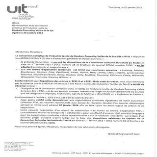 IDCC 392 dénonciation de la CC par ...