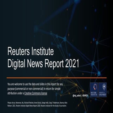 Reuters Institute Digital News Report 2021