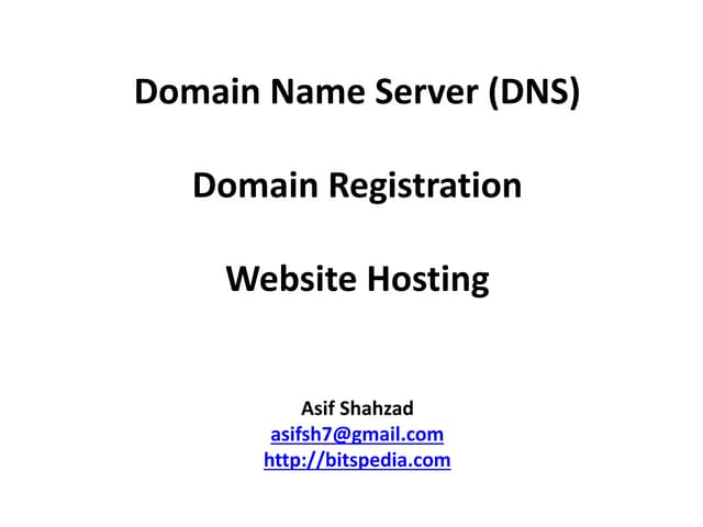 Domain Name System (DNS) - Domain Registration and Website Hosting Basics