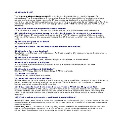 Dns interview