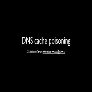 DNS Cache Poisoning | PPT