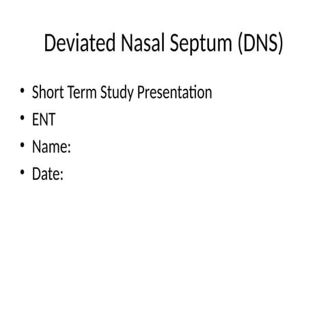 Dns (Deviated Nasal Septum) | SurgicoMed.com