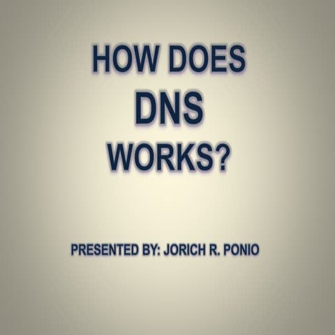 How does DNS works?