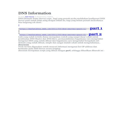 Dns information