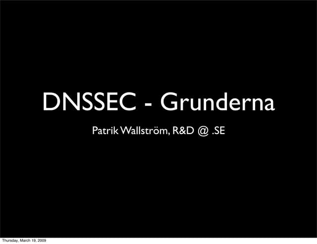 DNSSEC Grunderna