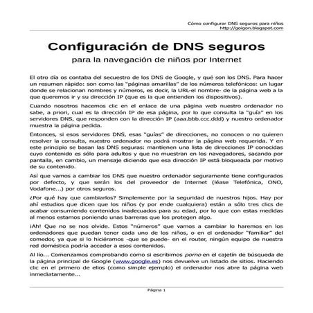 DNS seguros para que los niños naveguen por Internet