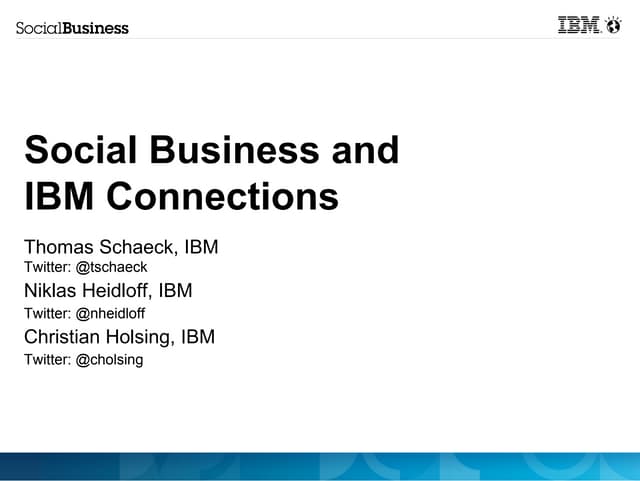 DNUG 2012 Keynote - Social Business with IBM Connections