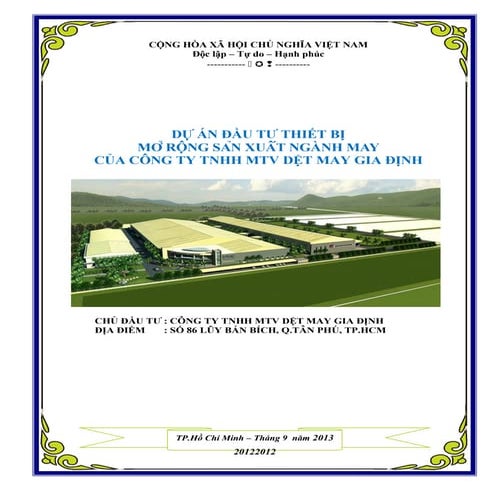lập dự án đầu tư xây dựng nhà xưởng