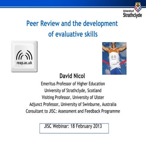 Peer review and the development of evaluative skills