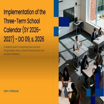 Comprehensive Three-Term School Calendar Structure for SY 2026-2027 | PPTX