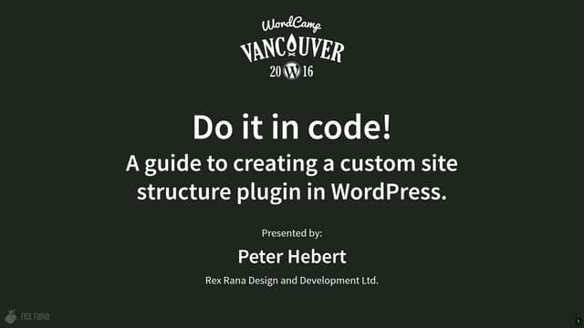 Do it in code! A guide to creating a custom site structure plugin in WordPress.