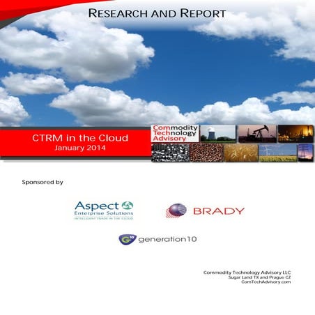 CTRM in the Cloud – Research and Report