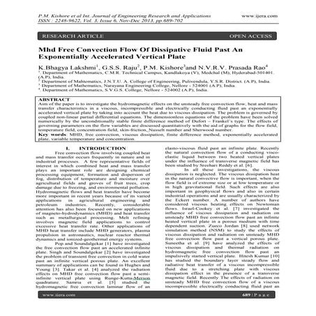 OSCILLATORY FLOW OF MHD POLAR FLUID WITH HEAT AND MASS TRANSFER PAST A ...