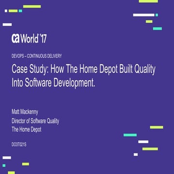Case Study: How The Home Depot Built Quality Into Software Development