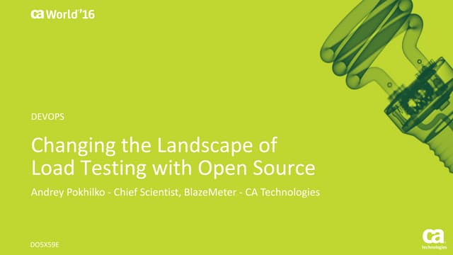 Changing the landscape of Load Testing with Open Source Projects of JMeter an...