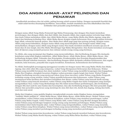 Doa angin ahmar