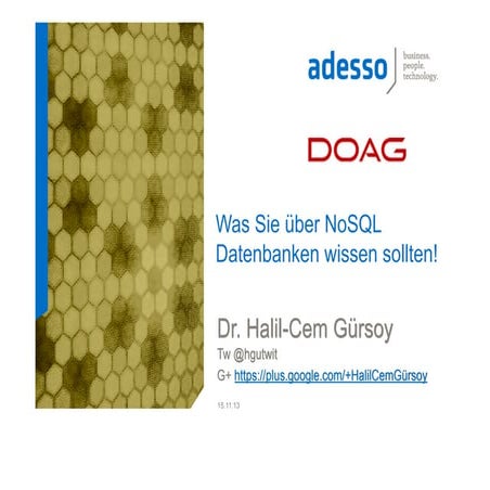 Was Sie über NoSQL Datenbanken wissen sollten!